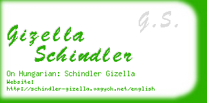 gizella schindler business card
